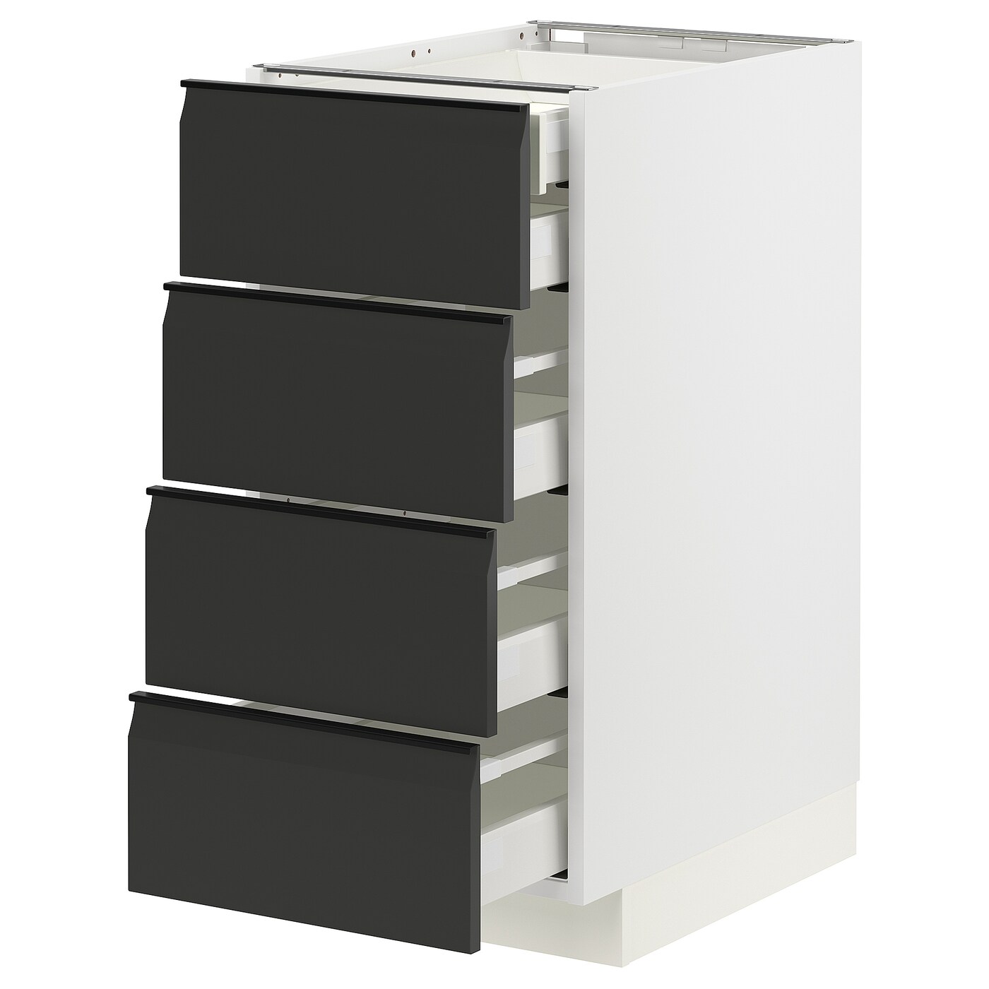 Напольный шкаф  - IKEA METOD MAXIMERA, 88x61,6x40см, белый/черный, МЕТОД МАКСИМЕРА ИКЕА