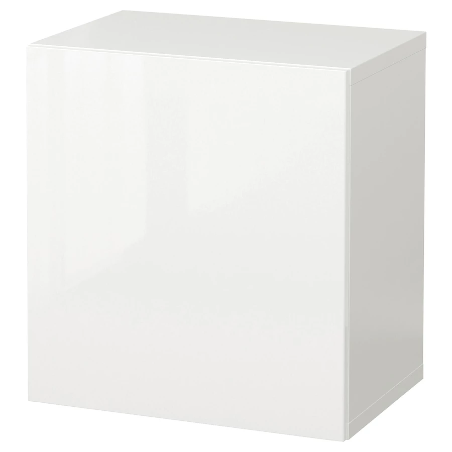 Настенный шкаф - IKEA BESTÅ/BESTA, 60x42x64 см, белый, БЕСТО ИКЕА (изображение №1)
