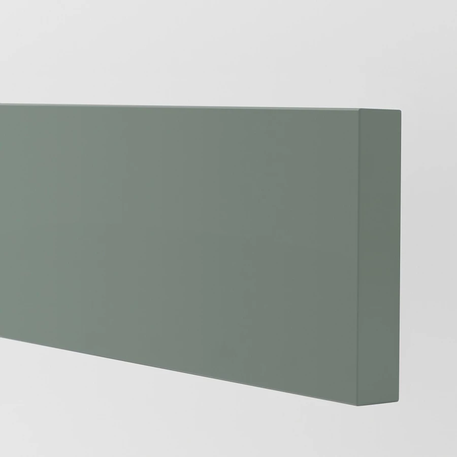 Фронтальная панель для ящика, 2 шт. - IKEA BODARP, 10х40 см, серо-зеленый, БОДАРП ИКЕА (изображение №2)