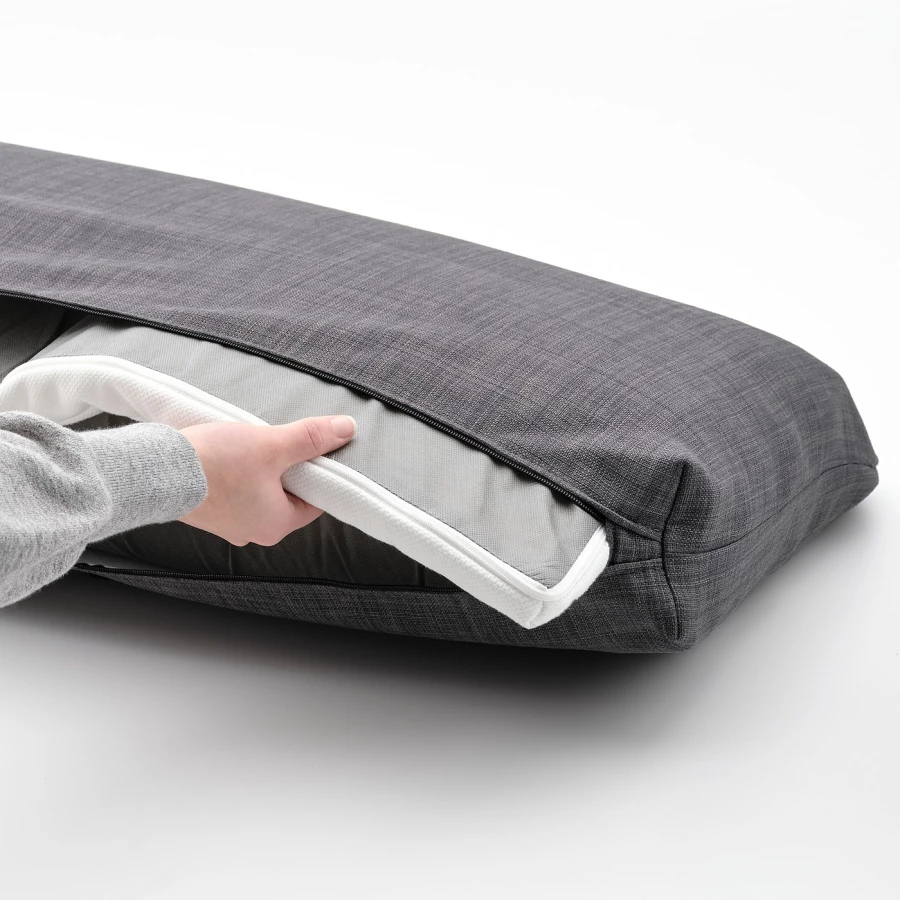 Подушка для спины - KLAGSHAMN IKEA/ КЛАГСХАМН ИКЕА,  200х140 см,  серый (изображение №3)