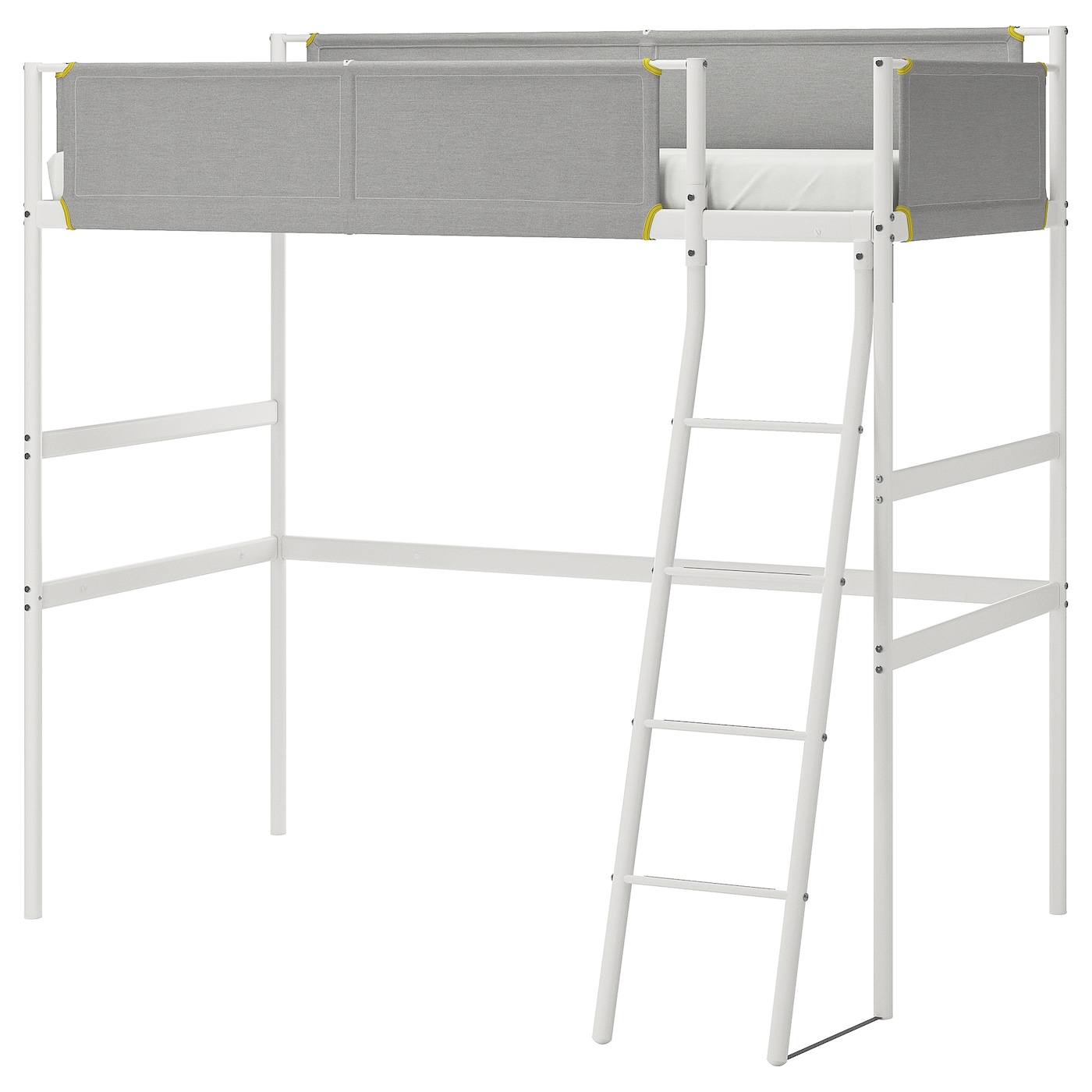 Каркас двухъярусной кровати  -  IKEA VITVAL/ВИТВАЛ ИКЕА, 90x200 см, белый/серый