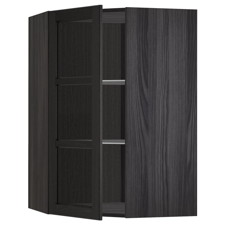 Навесной угловой шкаф -  METOD  IKEA/  МЕТОД ИКЕА, 100х68  см, черный (изображение №1)