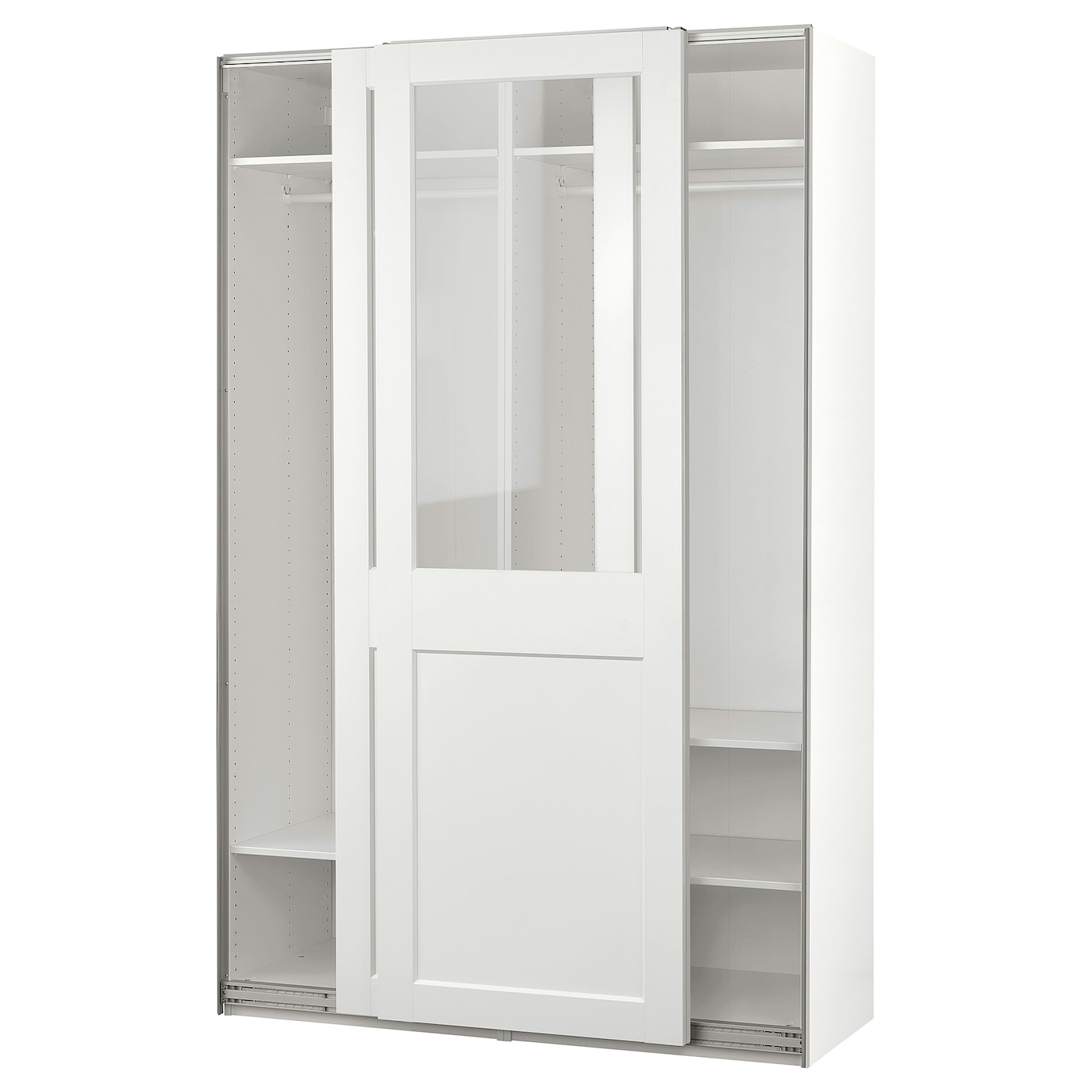 Шкаф-купе - PAX / GRIMO IKEA/ ПАКС/ ГРИМО ИКЕА, 150x66x236 см, белый
