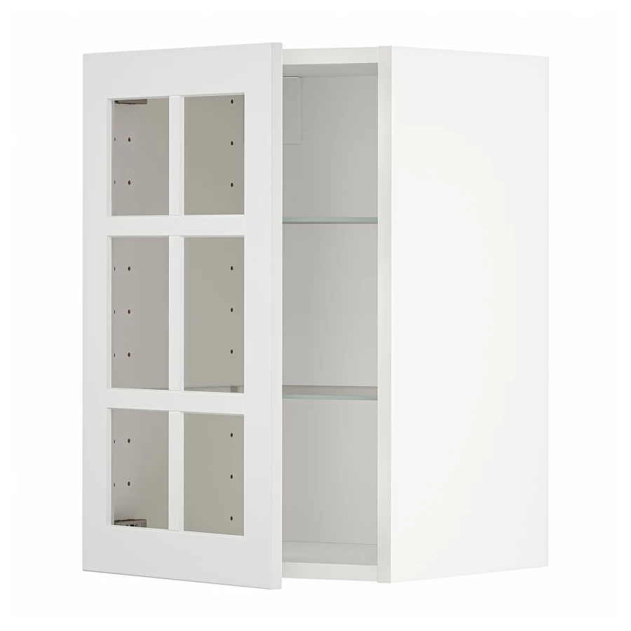 Шкаф со стеклянными дверцами -  METOD  IKEA/  МЕТОД ИКЕА, 60х40 см, белый (изображение №1)