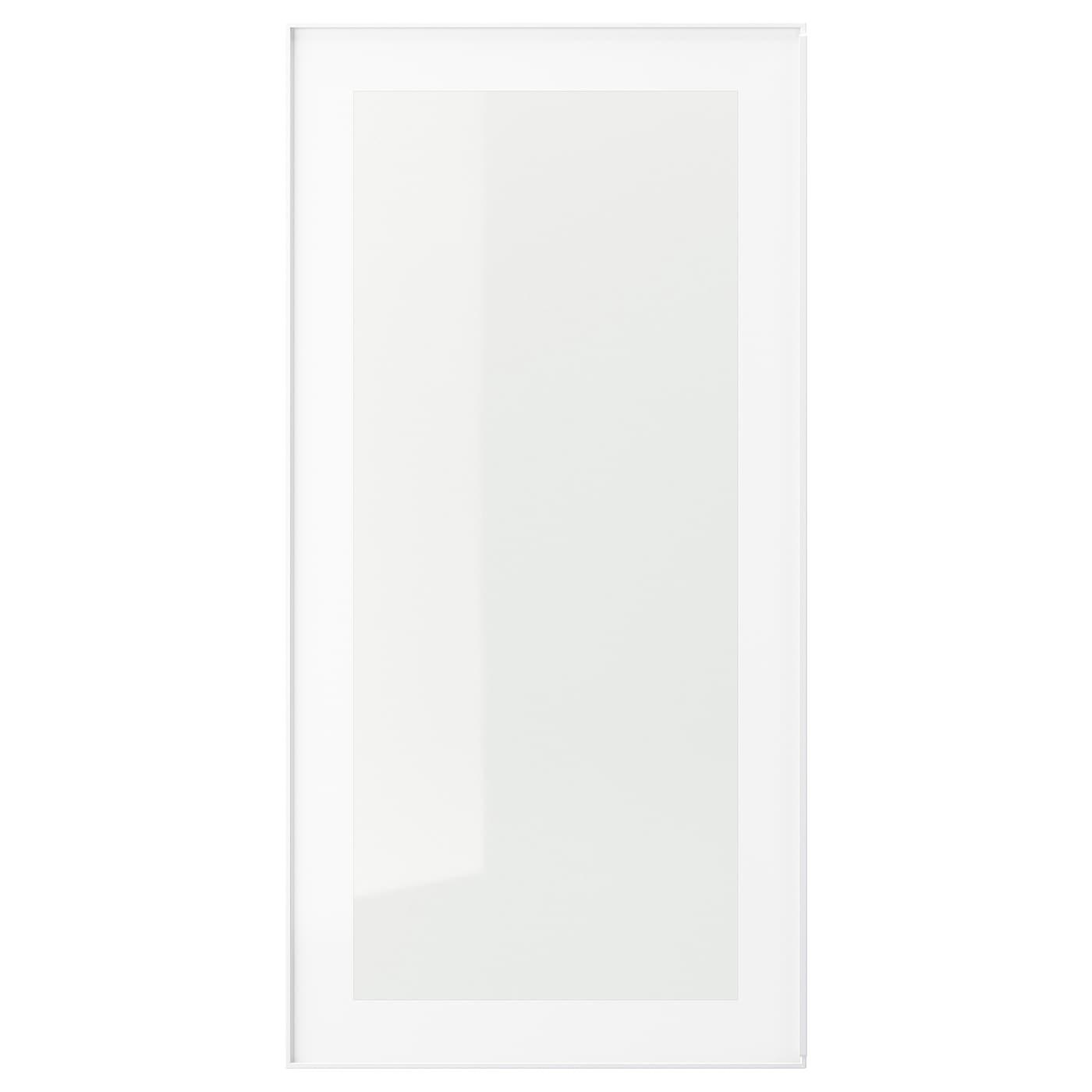 Дверца со стеклом - IKEA HEJSTA, 80х40 см, белый, ХЕЙСТА ИКЕА