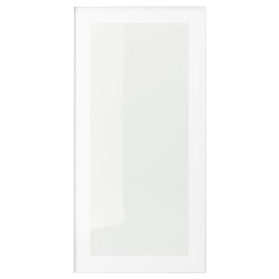 Дверца со стеклом - IKEA HEJSTA, 80х40 см, белый, ХЕЙСТА ИКЕА (изображение №1)
