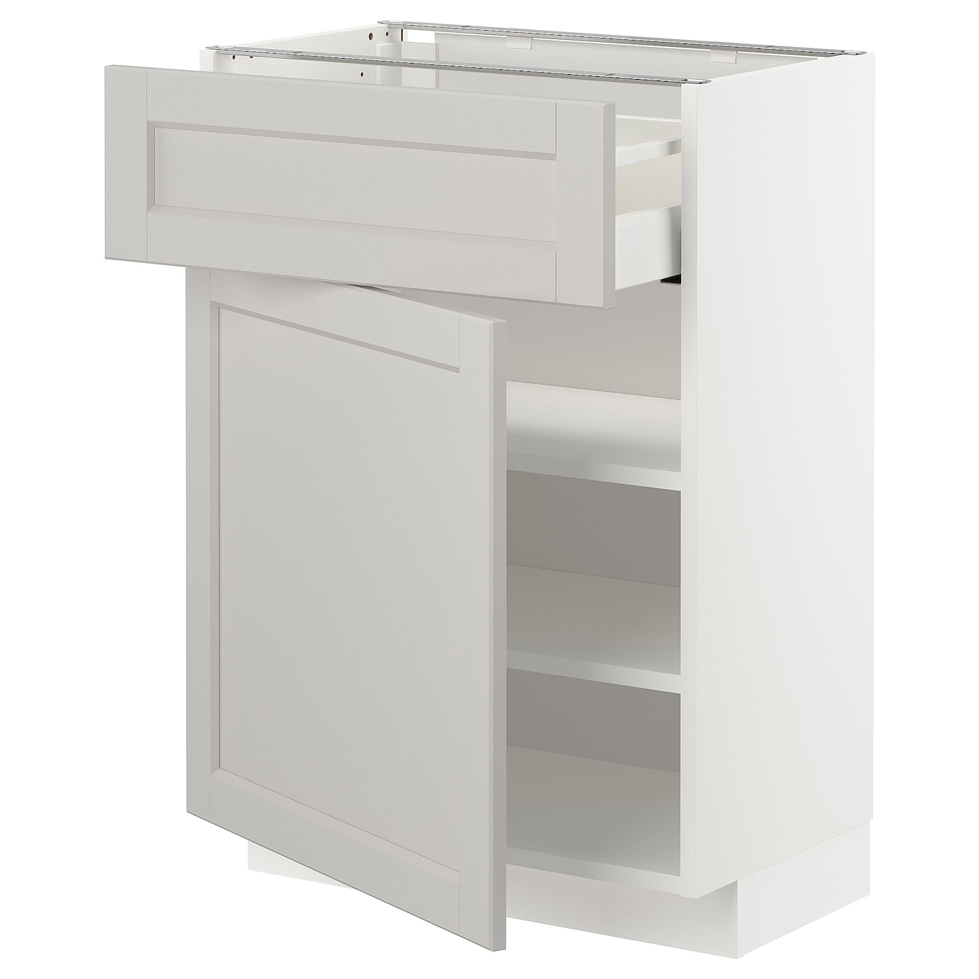 Напольный кухонный шкаф  - IKEA METOD MAXIMERA, 88x39,5x60см, белый/светло-серый, МЕТОД МАКСИМЕРА ИКЕА