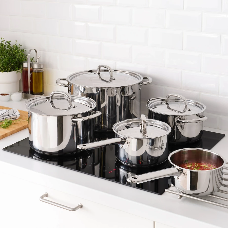 Набор кухонной посуды - IKEA 365+, серебристый, 365+  ИКЕА (изображение №4)