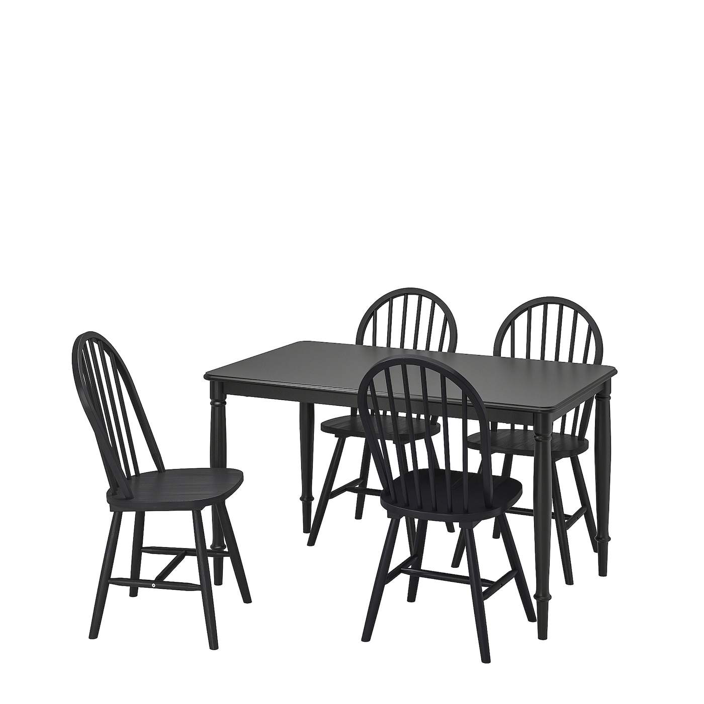 Стол и 4 стула - DANDERYD / SKOGSTA  IKEA/ ДАНДЭРЮД / СКОГСТА ИКЕА, 130х75/94х43   см, черный