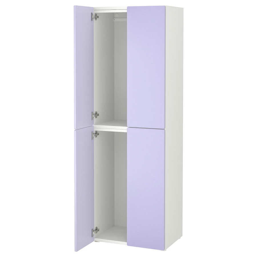 Гардероб - IKEA SMÅSTAD/SMASTAD/СМОСТАД ИКЕА,  181х60 см, белый/фиолетовый (изображение №1)