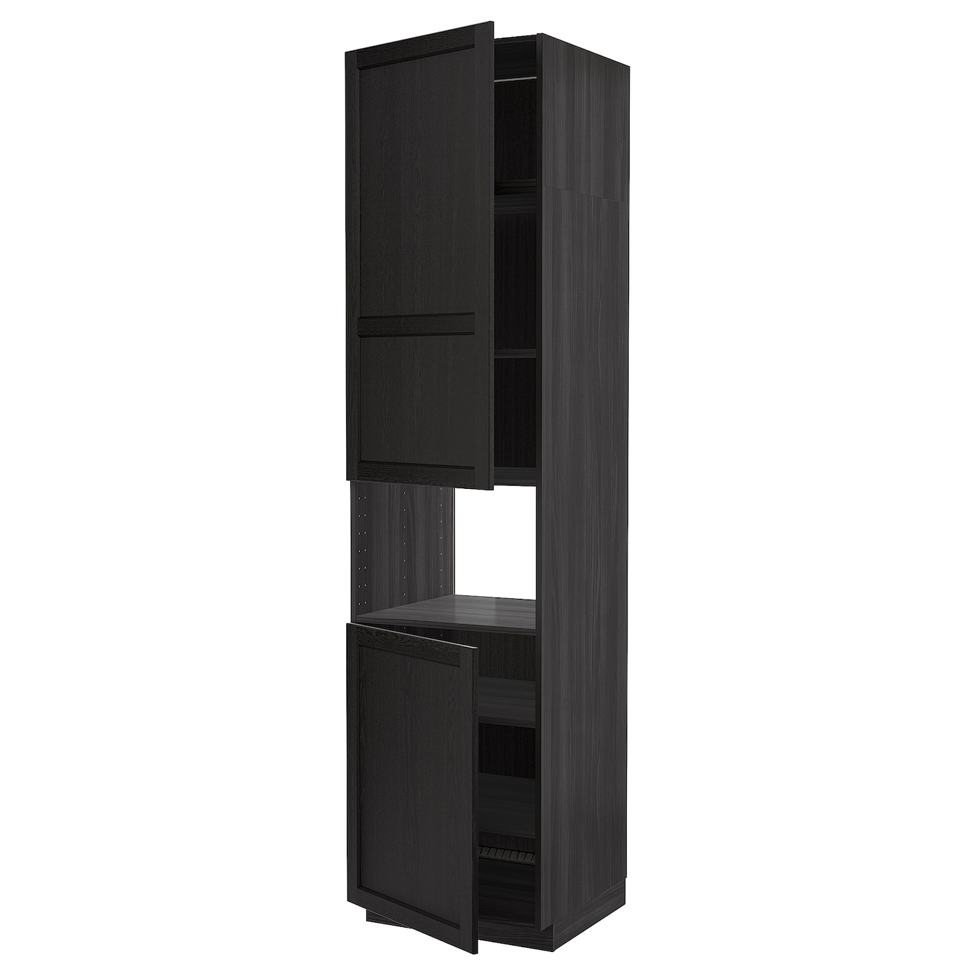 Высокий шкаф - IKEA METOD/MAXIMERA/МЕТОД/МАКСИМЕРА ИКЕА, 240х60х60 см, черный