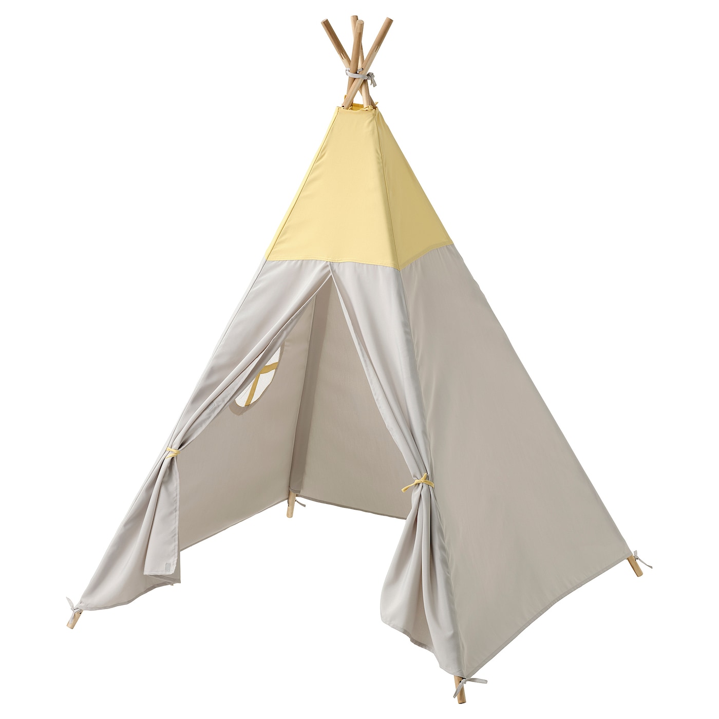 Детская палатка - IKEA HÖVLIG/HOVLIG/ХЁВЛИГ ИКЕА, 120х120х164 см, белый/желтый
