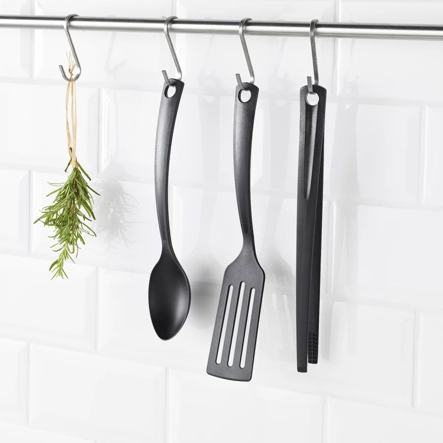 Набор кухонных принадлежностей - IKEA GNARP, черный, ГНАРП ИКЕА (изображение №5)