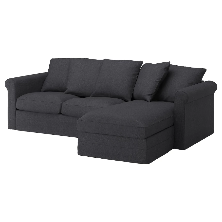 GRÖNLID Чехол на 3-местный диван с шезлонгом/Спорда ИКЕА (изображение №1)