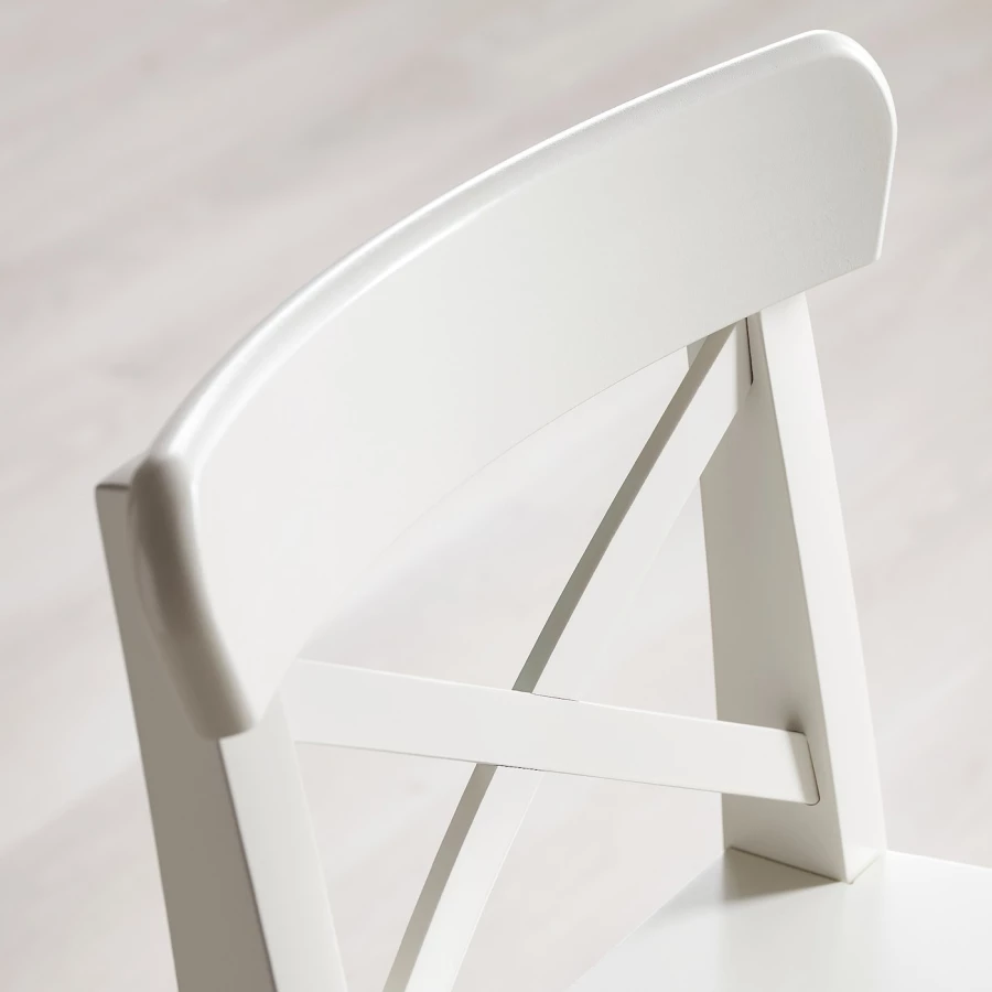 Барный стул - IKEA INGOLF/ИНГОЛЬФ ИКЕА, 40х45х91 см, белый (изображение №8)