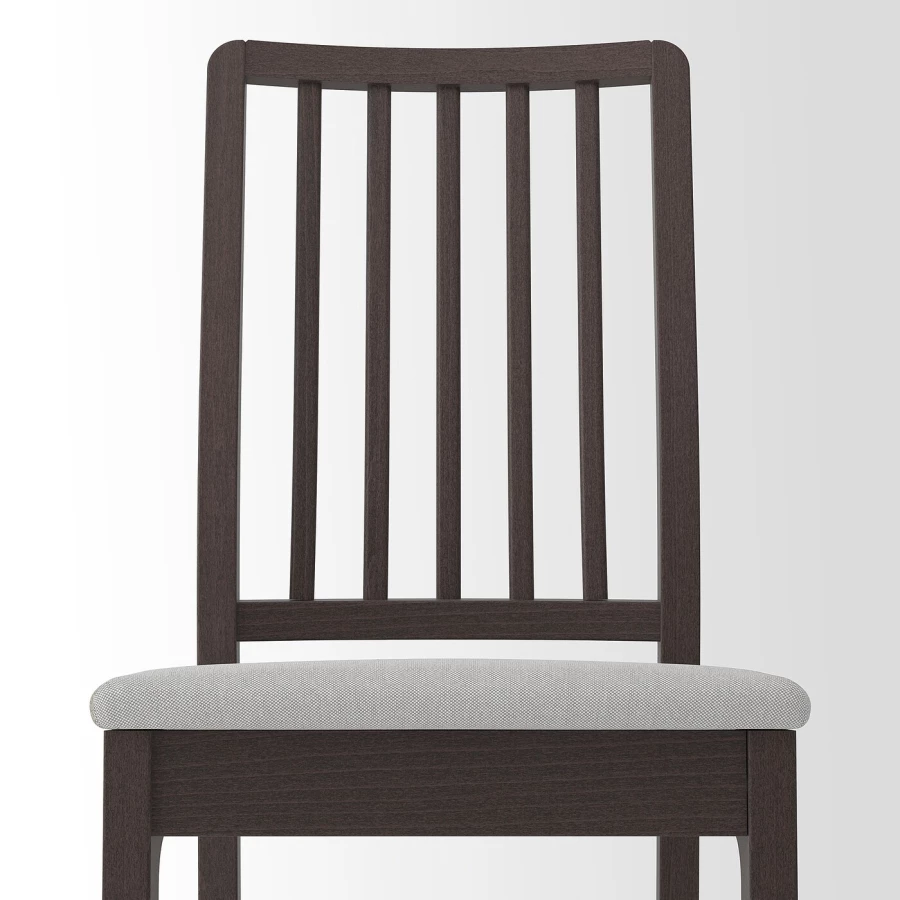 Стол и 4 стула - IKEA EKEDALEN /ЭКЕДАЛЕН ИКЕА, 120/180х80 см, темно-коричневый/серый (изображение №4)