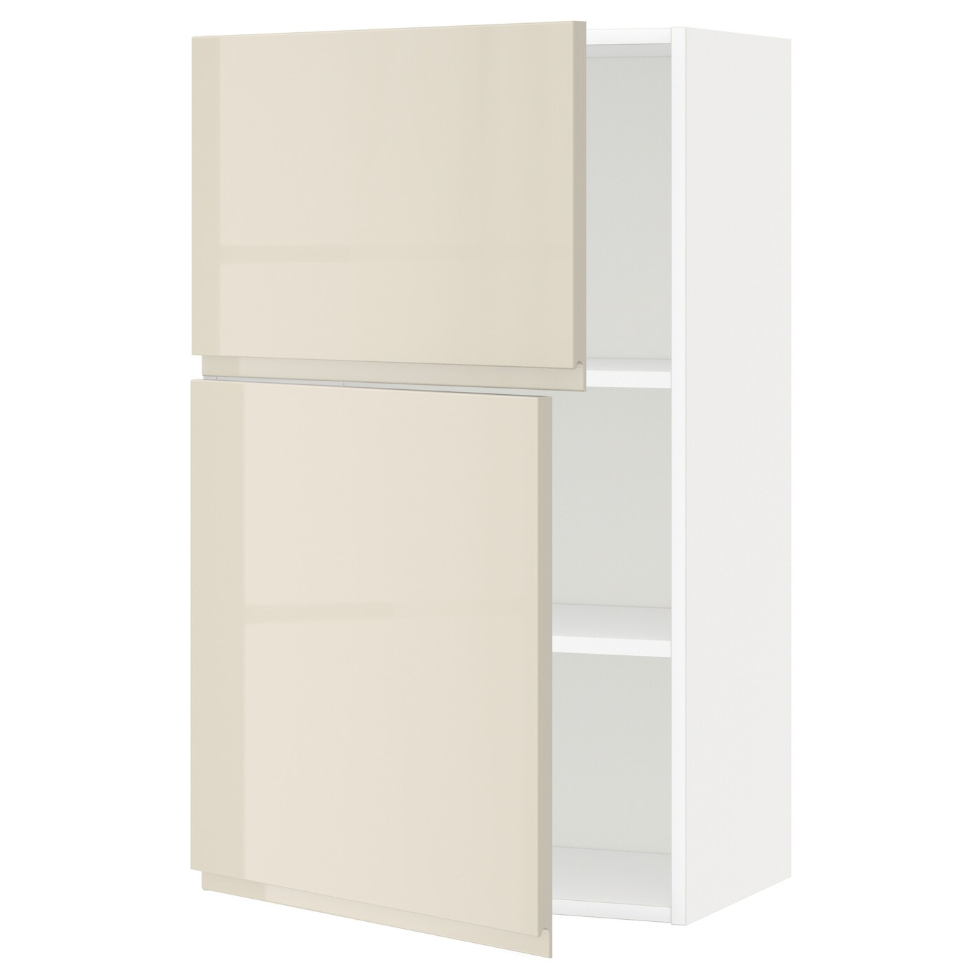 Навесной шкаф с полкой - METOD IKEA/ МЕТОД ИКЕА, 100х60 см, белый/бежевый