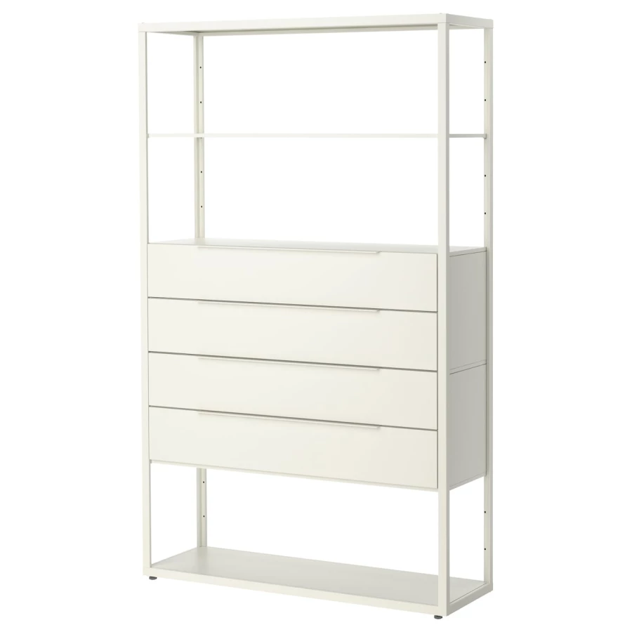 Книжный шкаф - FJÄLKINGE / FJАLKINGE  IKEA/ ФЬЕЛЬКИНГЕ  ИКЕА,   118х193 см,  белый (изображение №1)