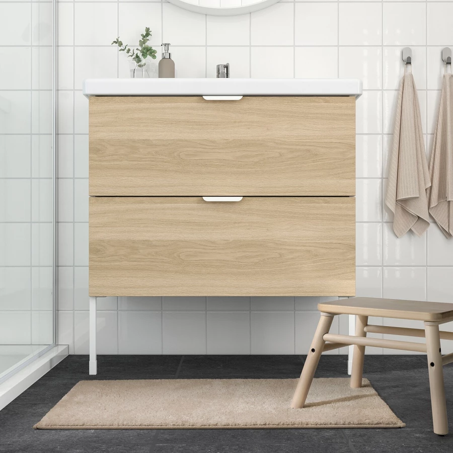 Коврик для ванной - IKEA SÖDERSJÖN/SODERSJON, 80х50 см, бежевый, СЁДЕРШЁН ИКЕА (изображение №4)