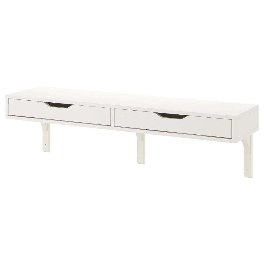 Консольный стол IKEA EKBY ALEX/RAMSHULT/ЭКБИ АЛЕКС/РАМСХУЛТ ИКЕА, 29х20х119 см, белый (изображение №1)