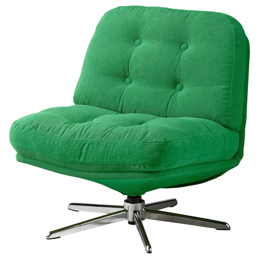 Вращающееся кресло - IKEA DYVLINGE/ДИВЛИНГЕ ИКЕА, 69х63х47 см, зеленый (изображение №1)