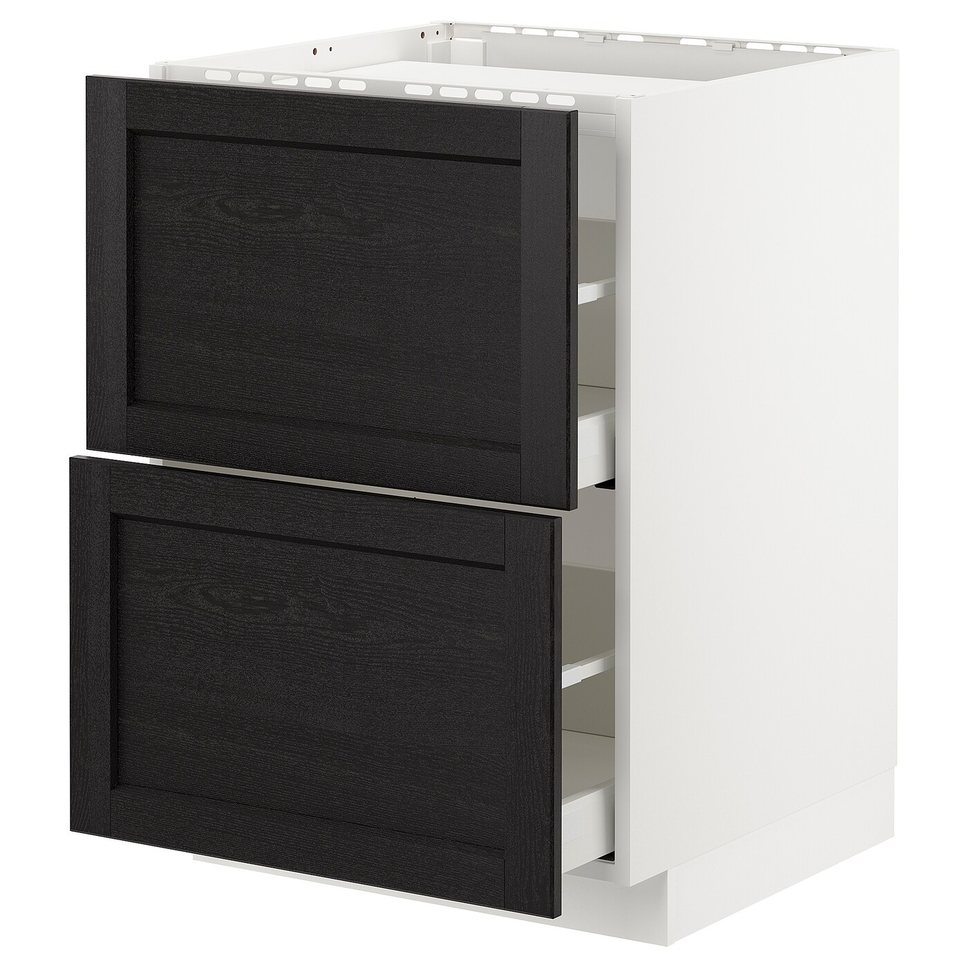 Напольный кухонный шкаф  - IKEA METOD MAXIMERA, 88x61,8x60см, белый/черный, МЕТОД МАКСИМЕРА ИКЕА