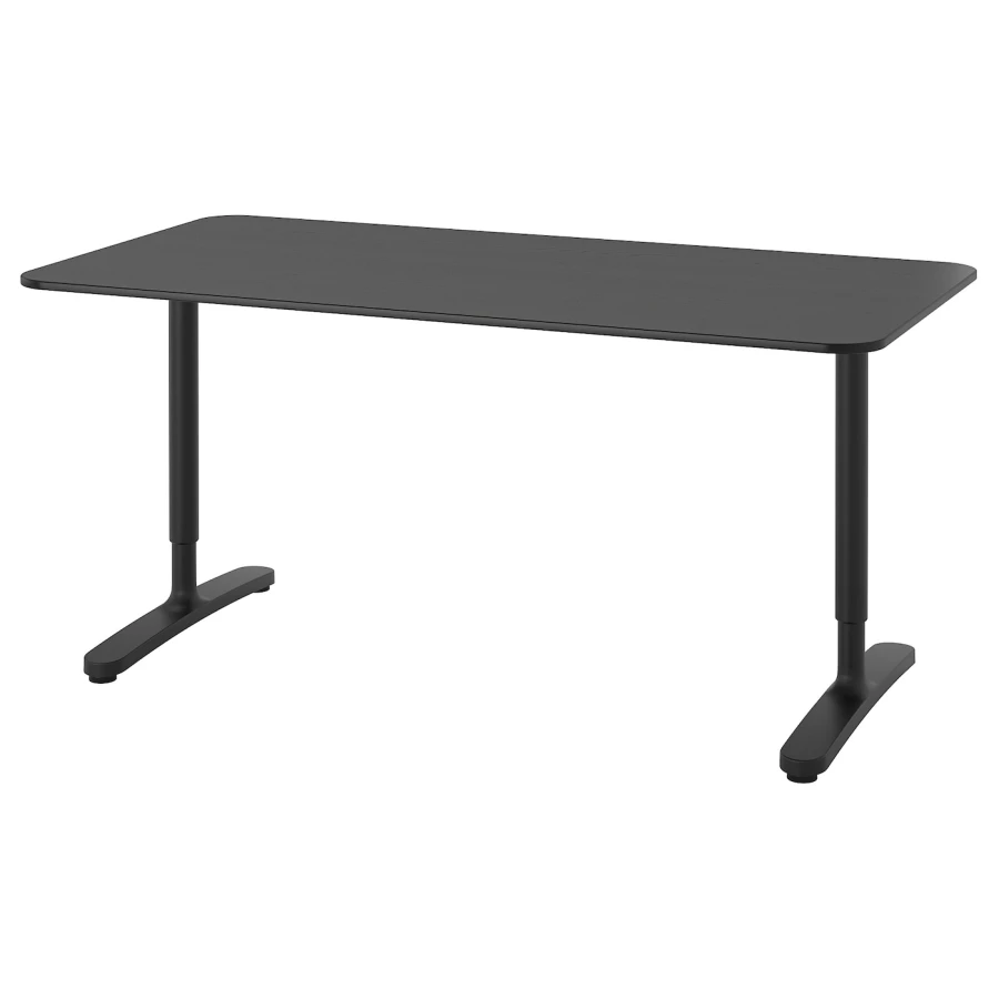Письменный стол - IKEA BEKANT, 160х80х65-85 см, черный, БЕКАНТ ИКЕА (изображение №1)