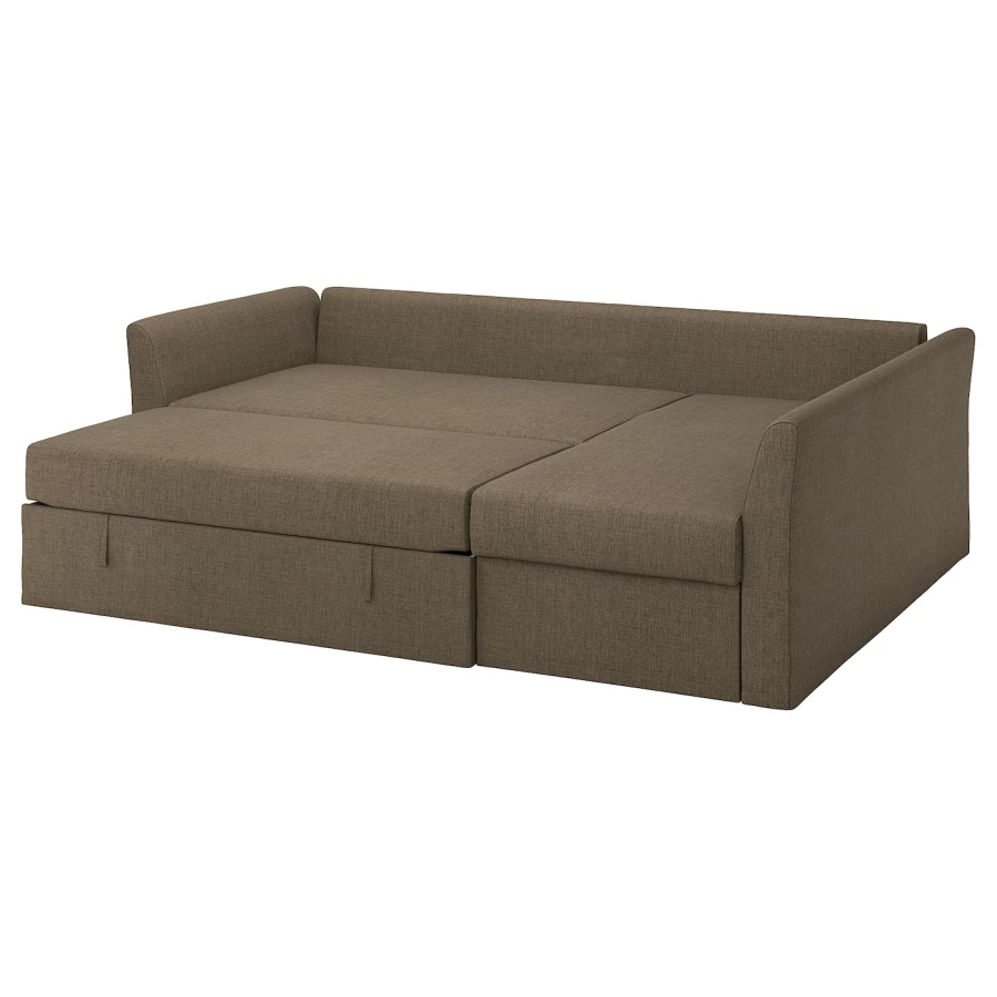 Угловой диван со спальной функцией - IKEA HOLMSUND/ГОЛЬМСУНД ИКЕА, 151/230х90х96 см, коричневый (изображение №1)