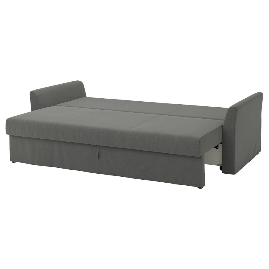3-местный диван-кровать - IKEA HOLMSUND/ГОЛЬМСУНД ИКЕА, 231х99х79 см, серый (изображение №1)