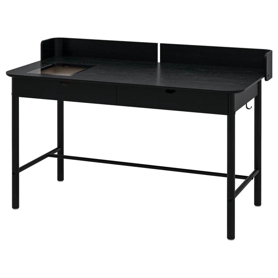 Письменный стол с ящиками - IKEA RIDSPÖ/RIDSPO, 140х70 см, антрацит, РИДСПО ИКЕА (изображение №1)