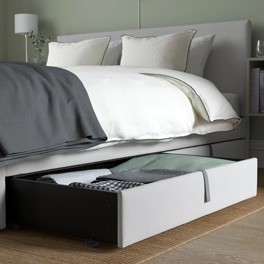 Основание двуспальной кровати - IKEA GLADSTAD, 200х140 см, светло серый, ГЛАДСТАД ИКЕА (изображение №5)