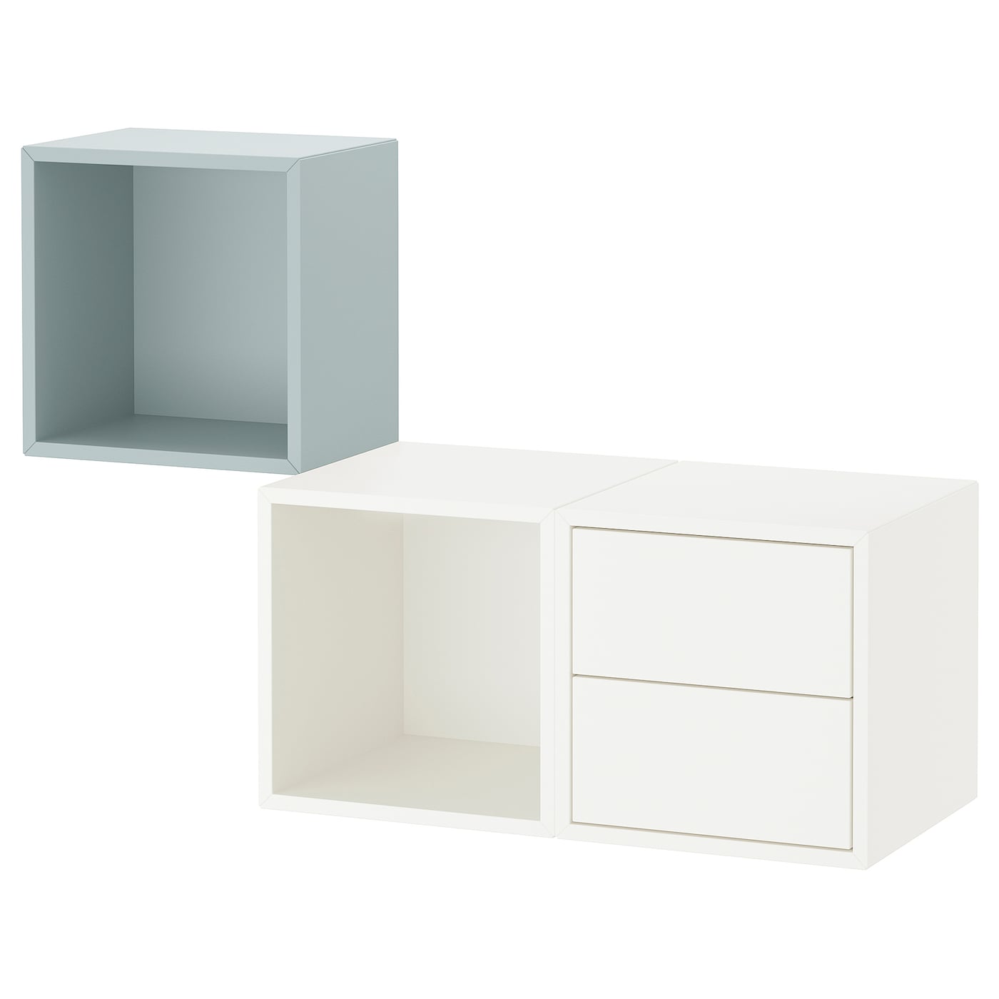 Комбинация для хранения - EKET IKEA/ ЭКЕТ ИКЕА,  105х70 см,   бледно-голубой /белый
