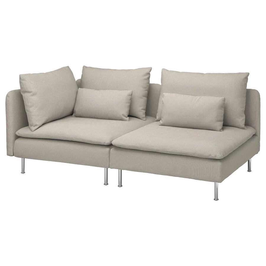 3-местный диван - IKEA SÖDERHAMN/SODERHAMN, 99x192см, серый/светло-серый, СОДЭРХАМН ИКЕА (изображение №1)
