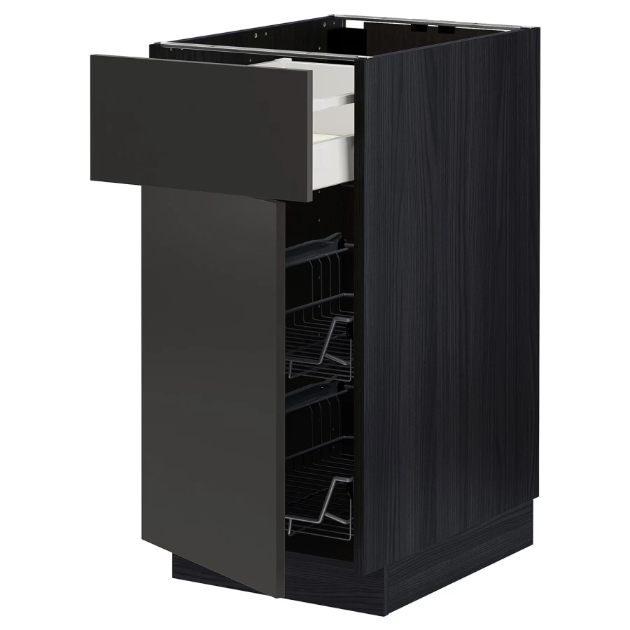 Напольный шкаф - IKEA METOD MAXIMERA, 88x62x40см, черный, МЕТОД МАКСИМЕРА ИКЕА (изображение №1)
