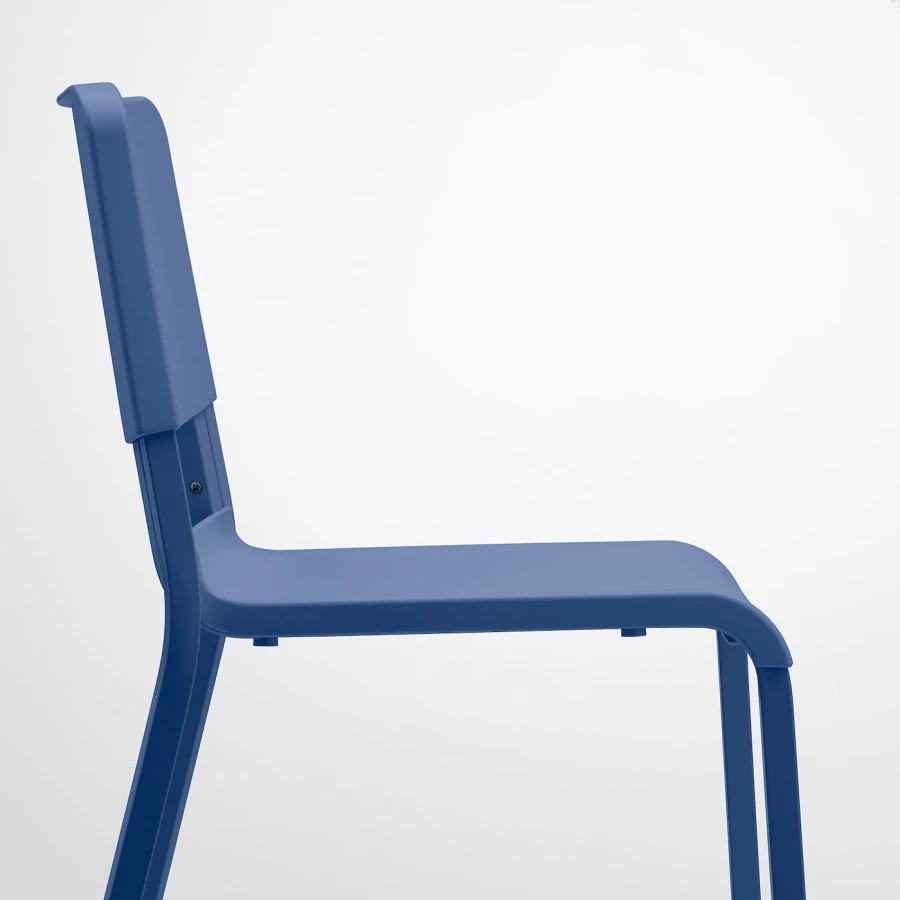 Стул - IKEA TEODORES,80х46х54 см,  пластик синий, ТЕОДОРЕС ИКЕА (изображение №3)