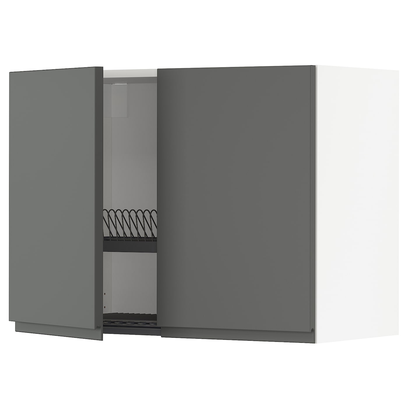 Навесной шкаф - METOD IKEA/ МЕТОД ИКЕА, 60х80 см, белый/темно-серый