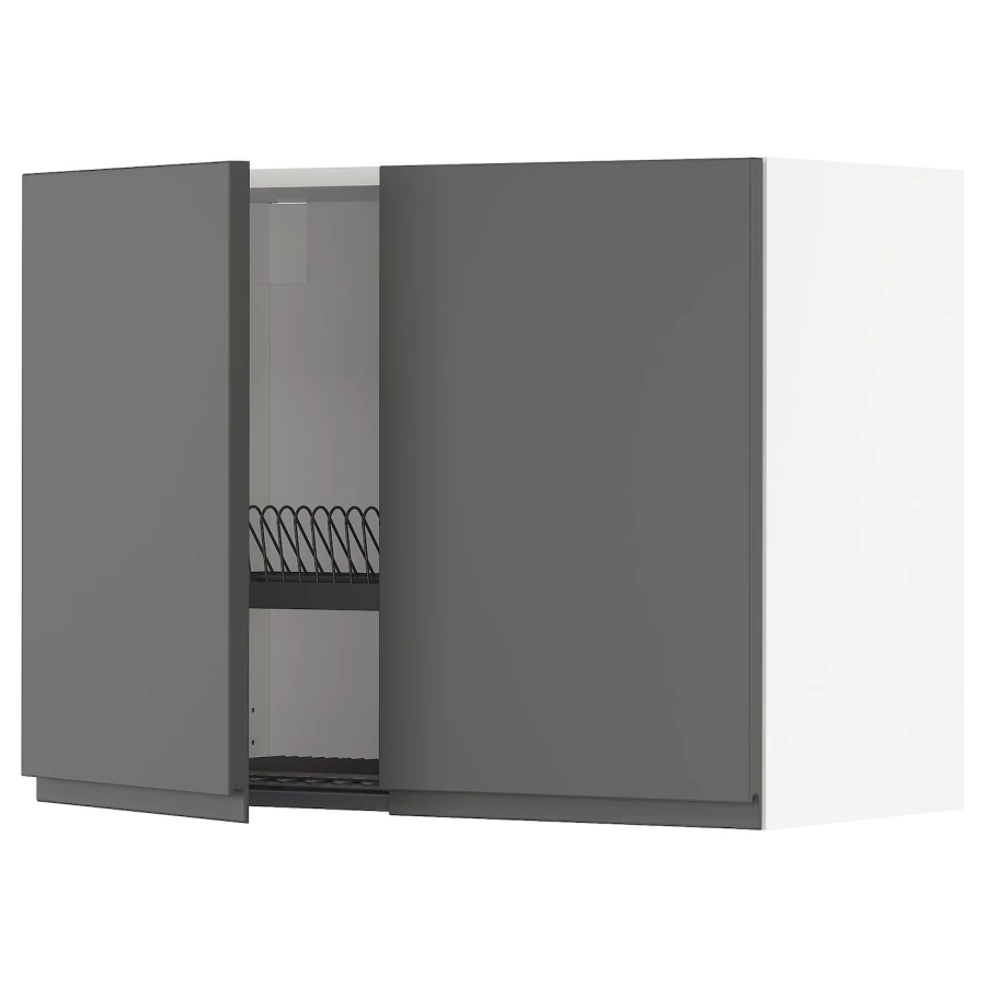 Навесной шкаф - METOD IKEA/ МЕТОД ИКЕА, 60х80 см, белый/темно-серый (изображение №1)