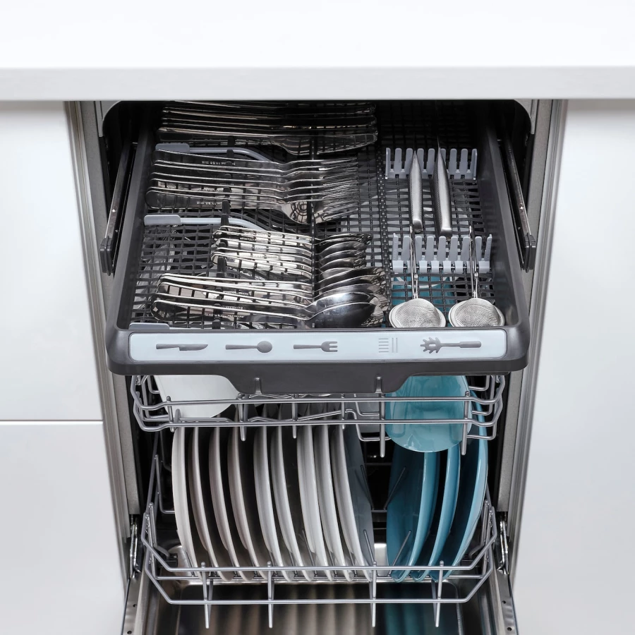 Встраиваемая посудомоечная машина - MEDELSTOR  IKEA/ МЕДЕЛСТОР ИКЕА,  82х45 см, белый (изображение №6)