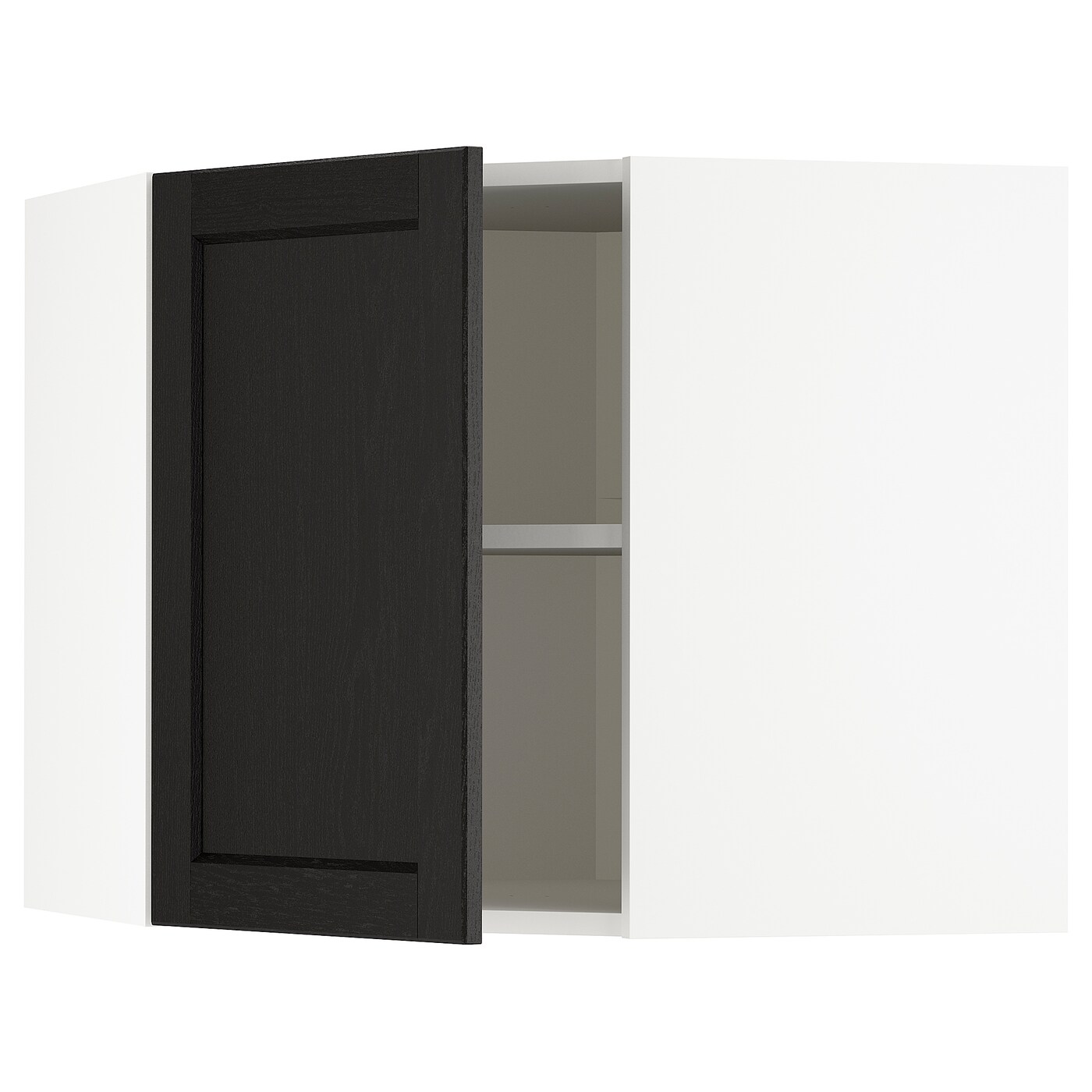 METOD Навесной шкаф - METOD IKEA/ МЕТОД ИКЕА, 60х68 см, белый/черный