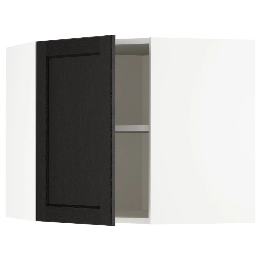 METOD Навесной шкаф - METOD IKEA/ МЕТОД ИКЕА, 60х68 см, белый/черный (изображение №1)