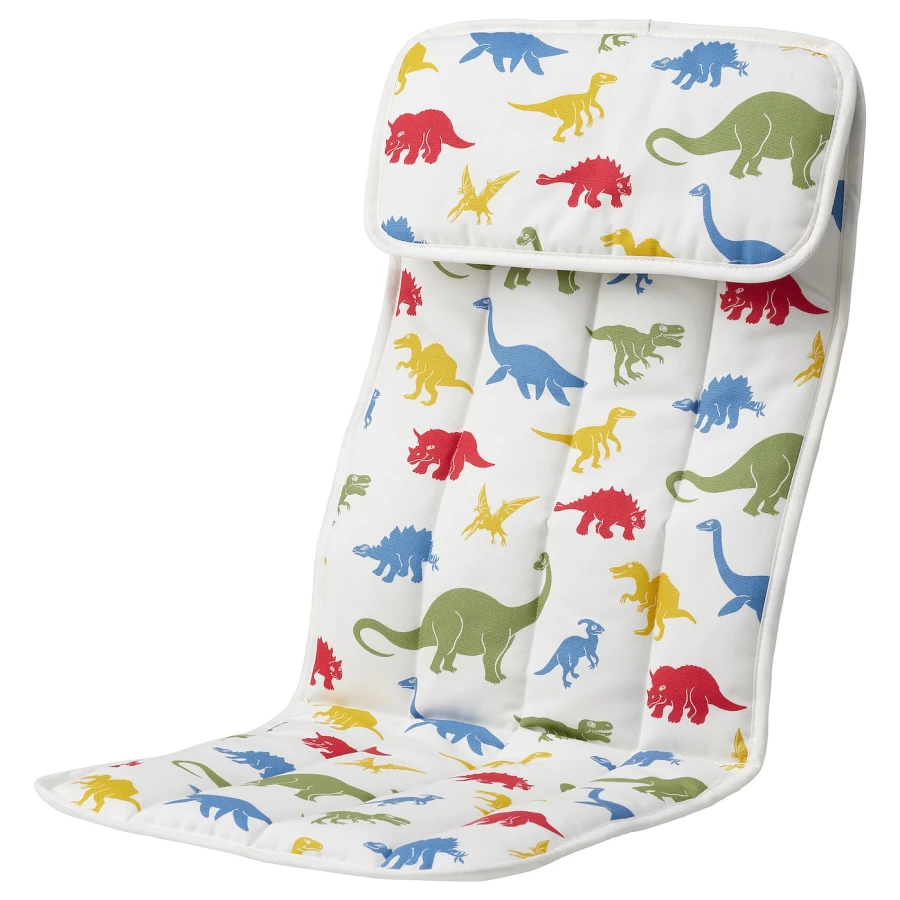 Подушка на детское кресло - POÄNG / POАNG  IKEA/  ПОЭНГ ИКЕА,  90х40 см,  белый с рисунком (изображение №1)