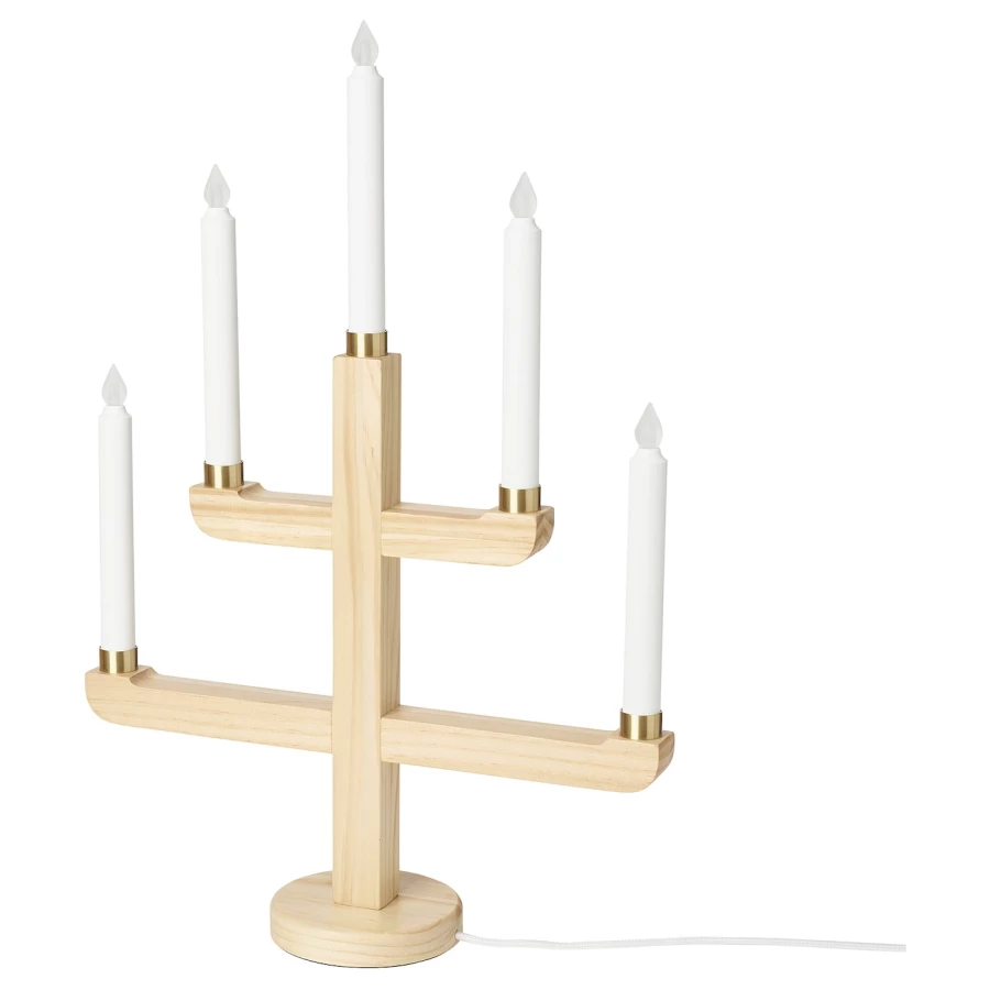 Канделябр декоративный - IKEA STRÅLA/STRALA, 58х38 см, сосна, СТРОЛА ИКЕА (изображение №1)
