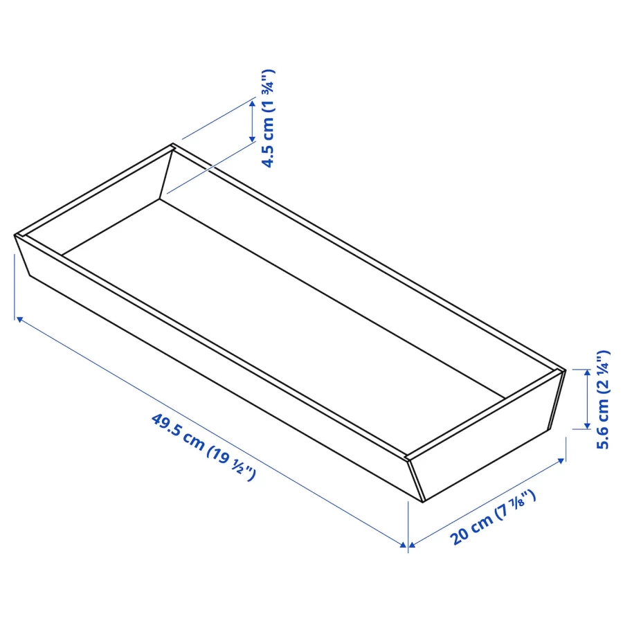 Лоток для столовых приборов - IKEA UPPDATERA, 20х50 см, бамбук, УППДАТЕРА ИКЕА (изображение №4)