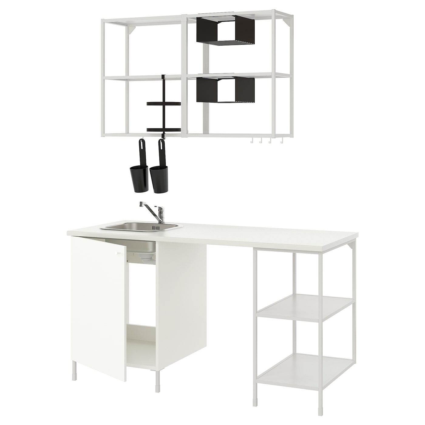Кухня -  ENHET  IKEA/ ЭНХЕТ ИКЕА, 222х163 см, белый