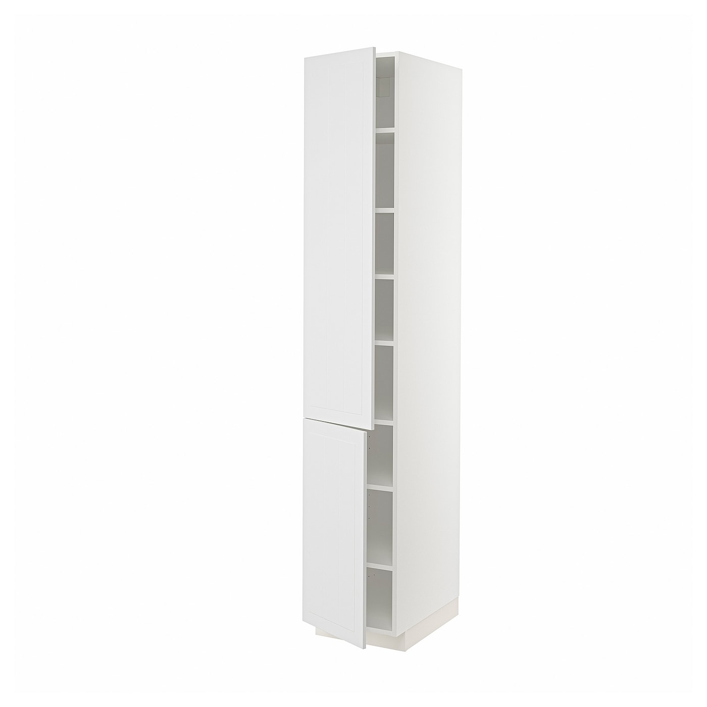 Высокий кухонный шкаф с полками - IKEA METOD/МЕТОД ИКЕА, 220х60х40 см, белый