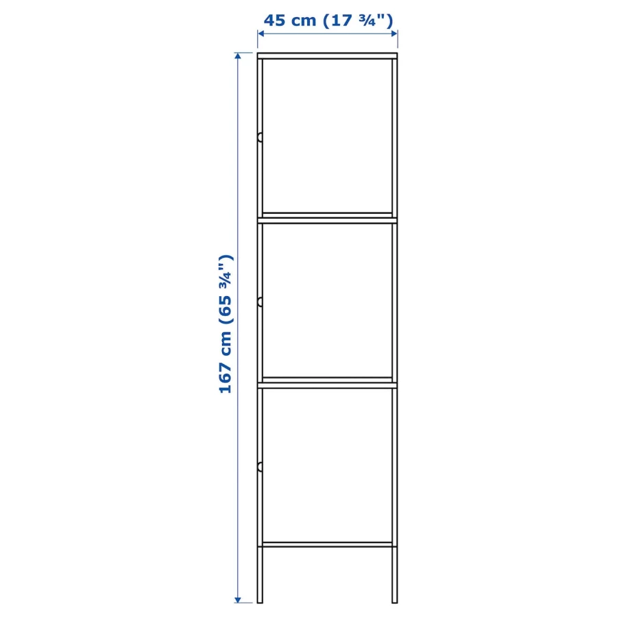 Комбинация с дверями - IKEA HÄLLAN/HALLAN/ХЭЛЛАН ИКЕА, 167х47х45 см, белый (изображение №6)