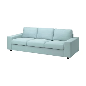 VIMLE Чехол на 3-местный диван с широкими подлокотниками/Саксемара светло-синий ИКЕА