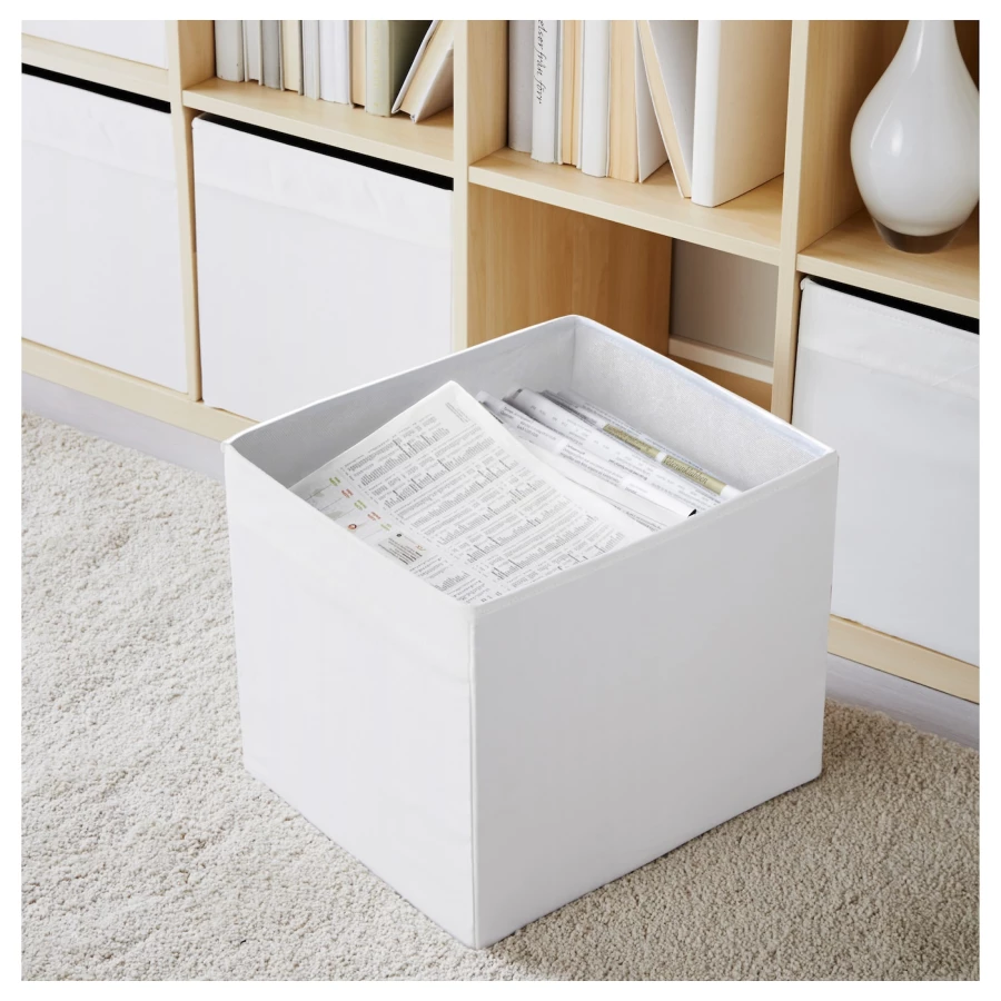 Коробка -  DRÖNA/ DRОNA IKEA/ ДРЕНА ИКЕА, 33х33 см, белый (изображение №6)