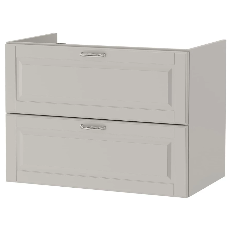 Шкаф для раковины с 2 ящиками - IKEA GODMORGON/ГОДМОРГОН ИКЕА, 80x47x58 см, серый (изображение №1)