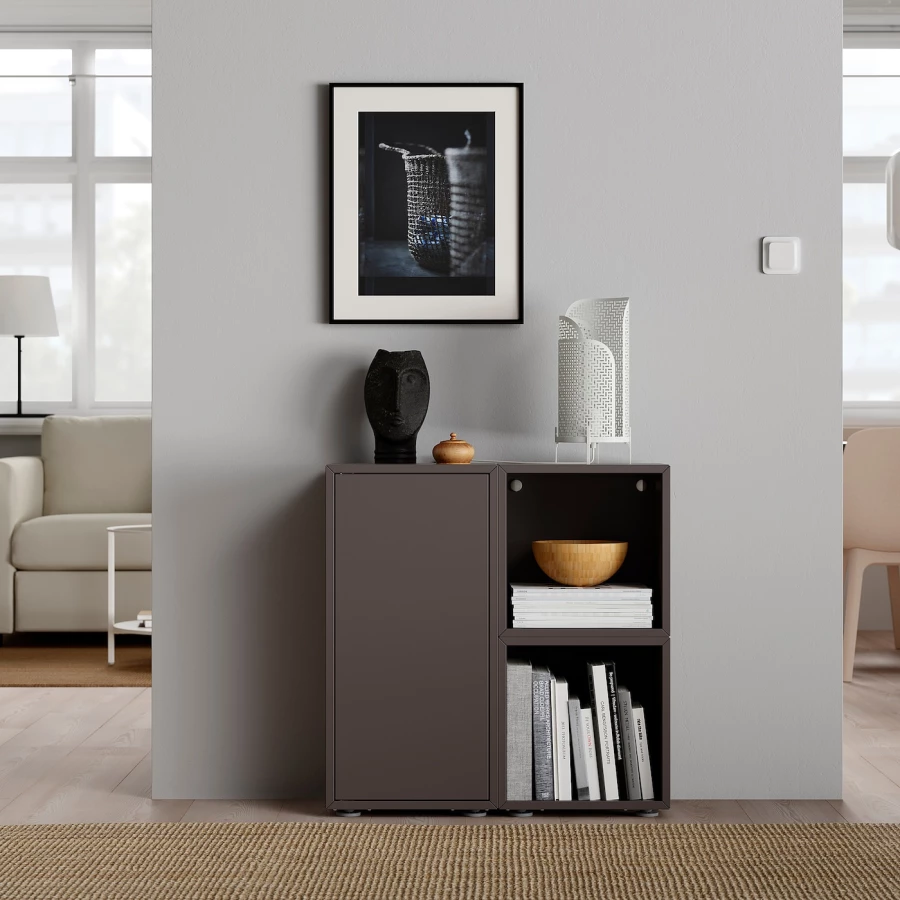 Комбинация для хранения - EKET IKEA/ЭКЕТ ИКЕА, 70x35x72 ,серый (изображение №2)